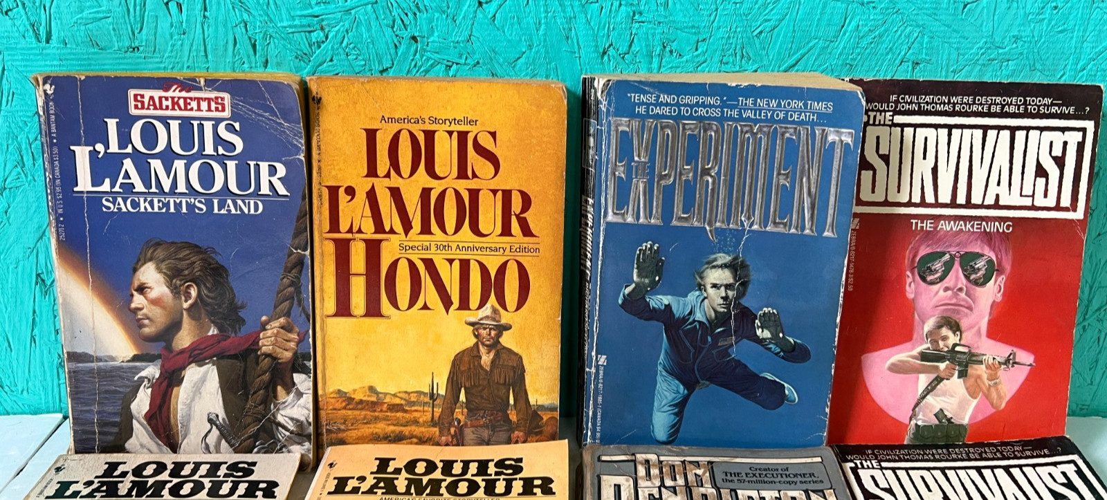 Action Lot of 12 Books Survivalist Louis Lamour Thriller Mystery Western 80’s