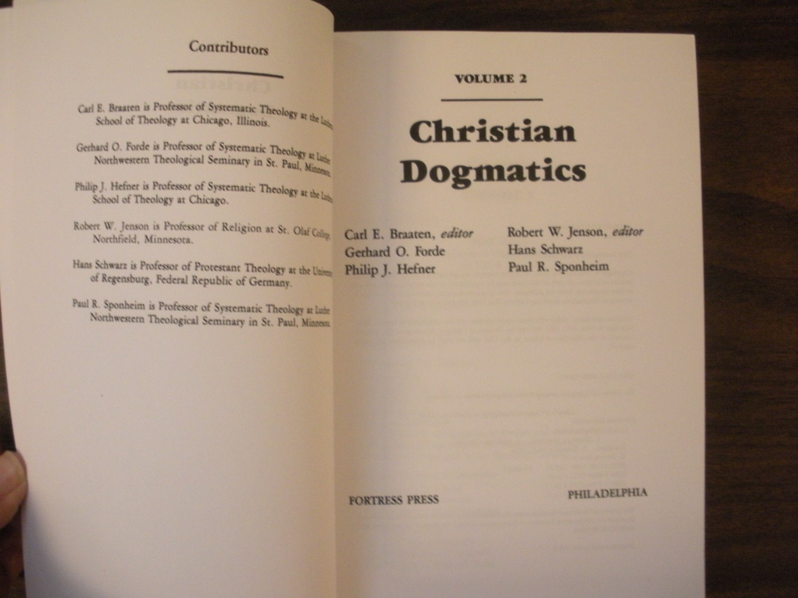 Christian Dogmatics 2 Volume Set – Paperback