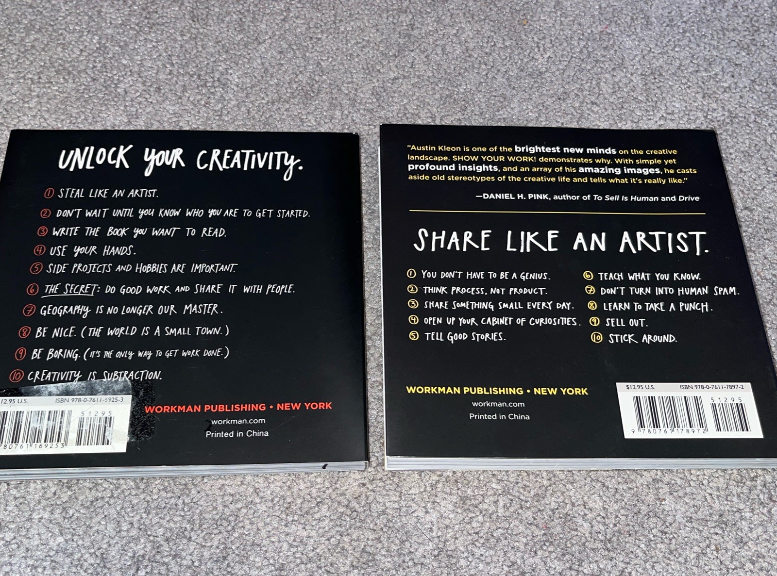 Austin Kleon Lot of 2 PB Books: Steal Like an Artist and Show Your Work!