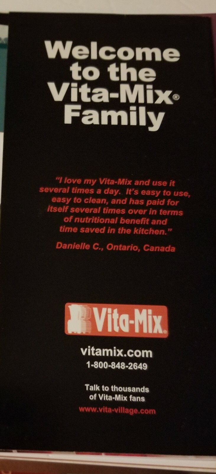 VITA MIX RECIPE BOOK WITH CD.
