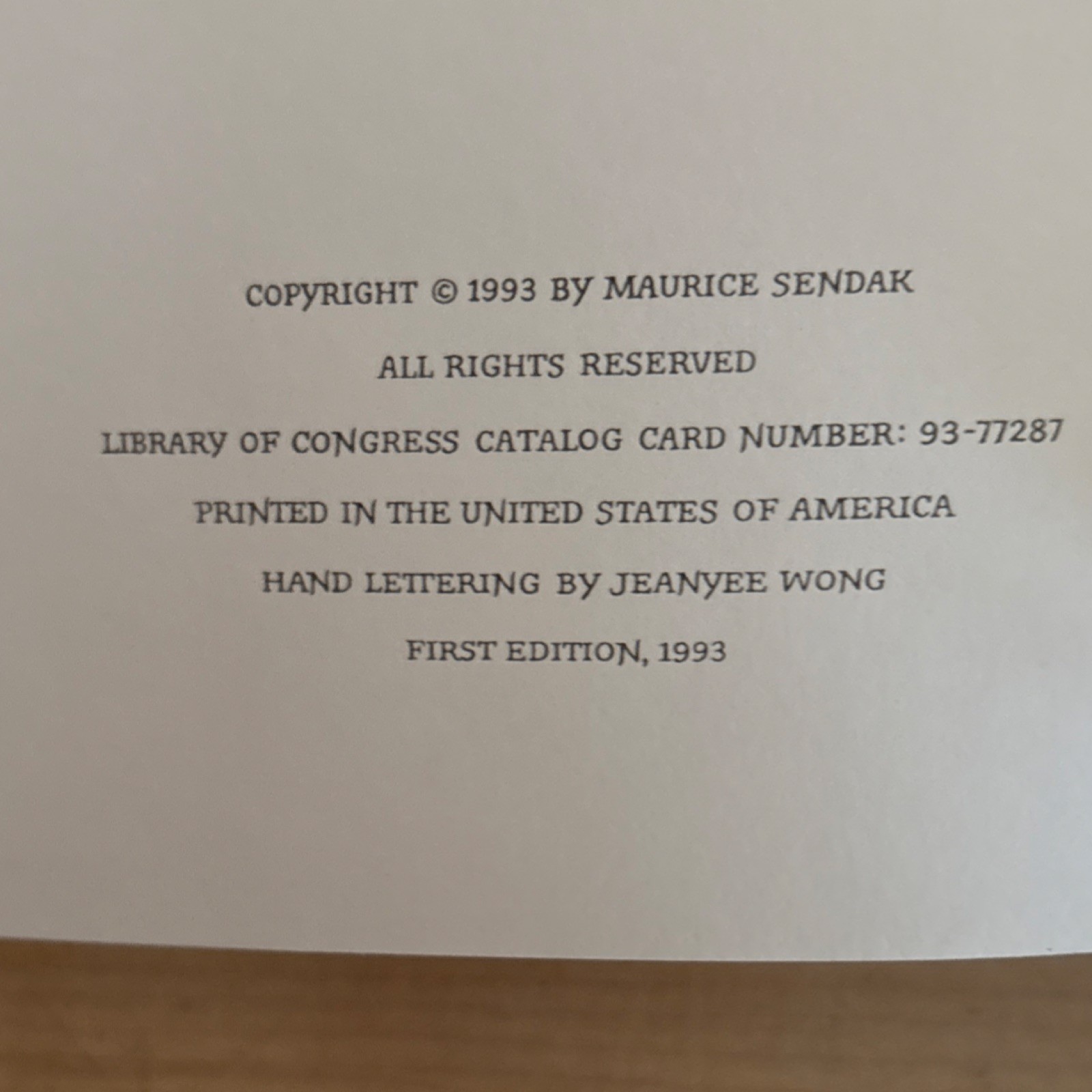 Maurice Sendak „We Are All in the Dumps“ Hardcover. Signed & Inscribed to seller