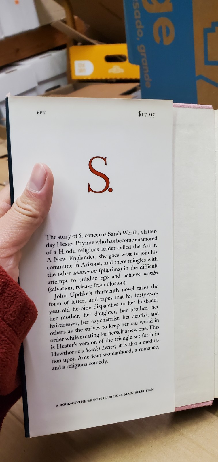 S. By John Updike Alfred A. Knopf 1988 Hardcover