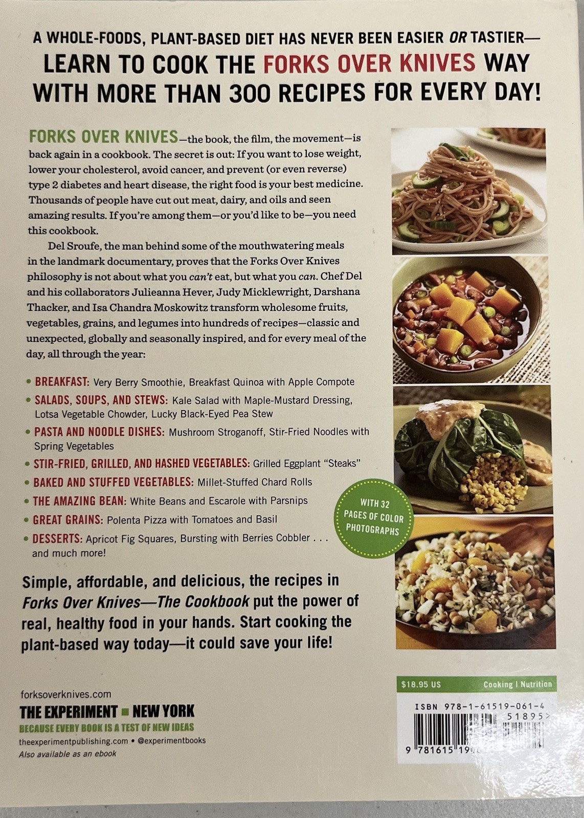 Forks Over Knives, Lot of 5 (4 books+ 1 DVD) items on plant-based diet