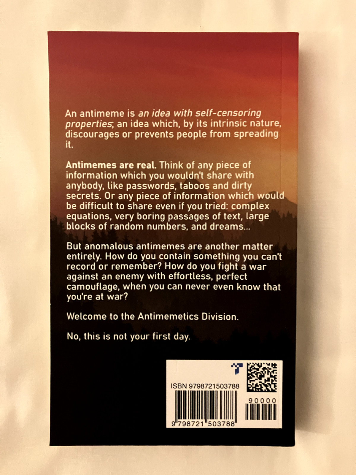 There Is No Antimemetics Division 1st Ed Paperback by qntm (Out of Print) SCP
