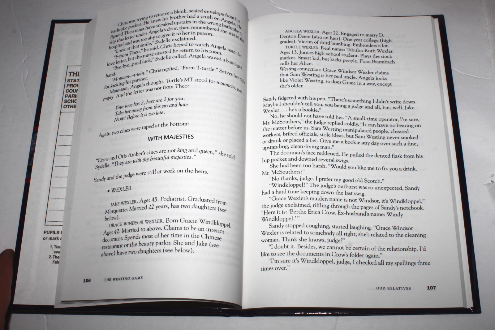 The Westing Game with Related Readings Glencoe Literature Library Hardcover 2002