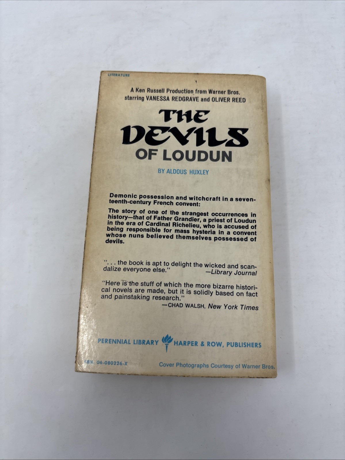 The Devils of Loudun by Aldous Huxley 1971 1st Print Movie Paperback