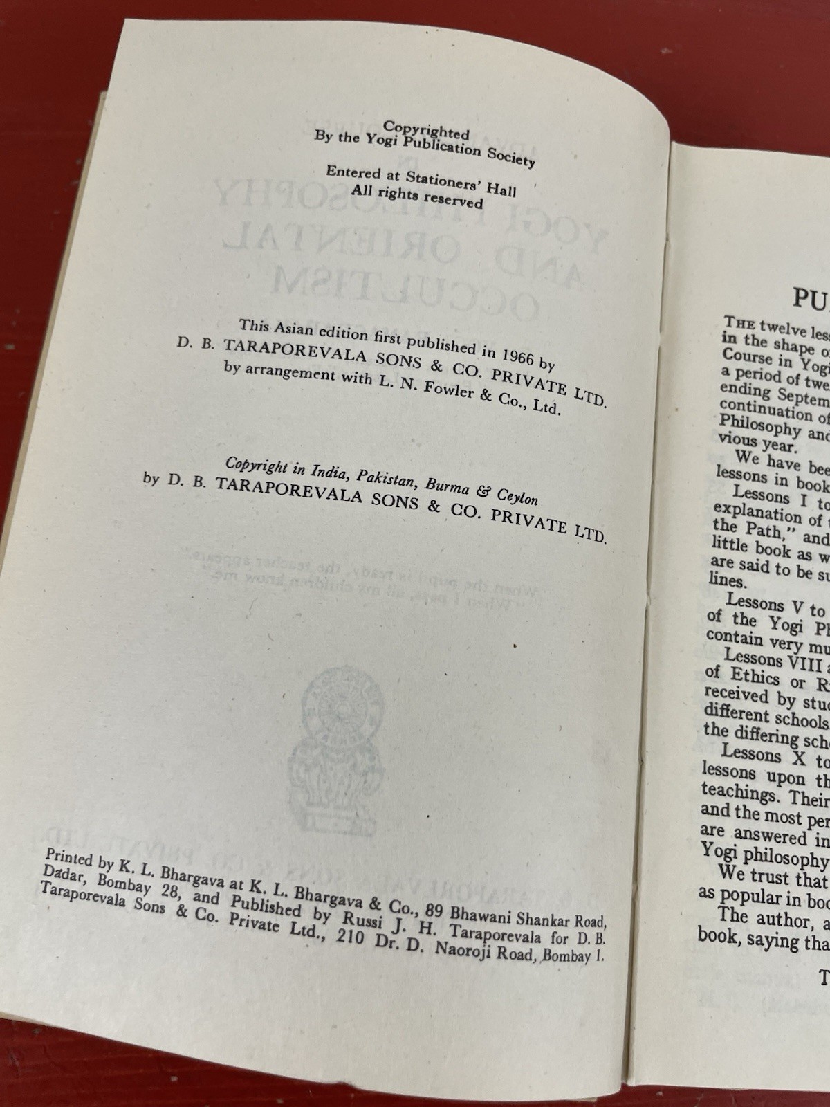 Advanced Course in Yogi Philosophy and Oriental Occultism Yogi Ramacharaka 1966