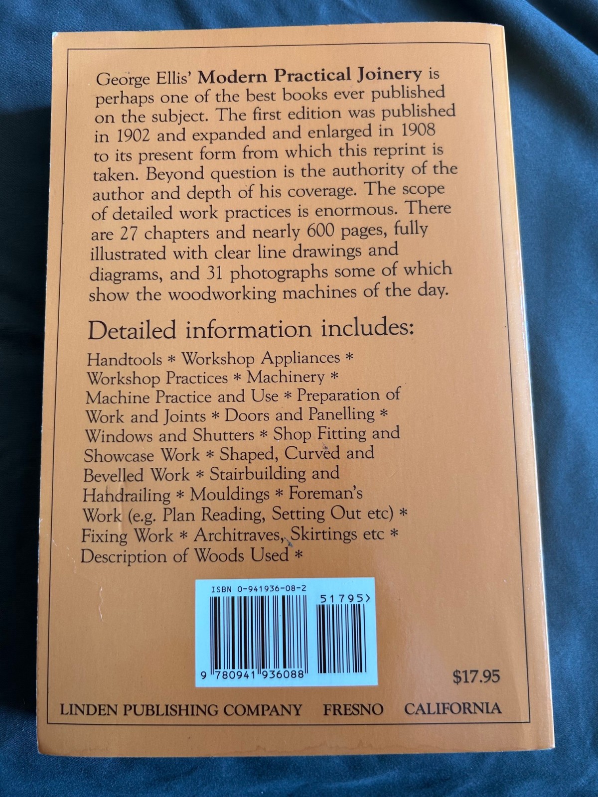 Modern Practical Joinery by George Ellis (Paperback, 1987) woodworking EUC