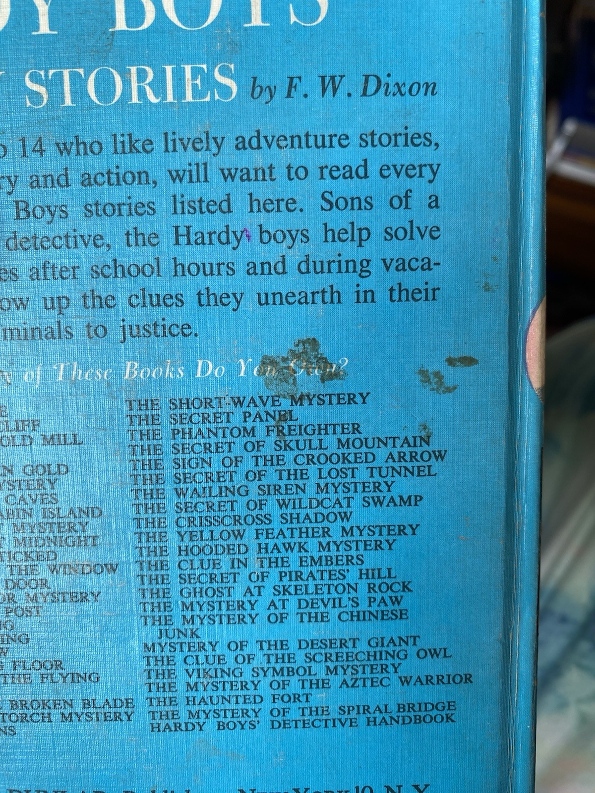 The Hardy Boys Matte Covers 1930’s-1970’s Huge Lot Of 38- No Duplicates Good