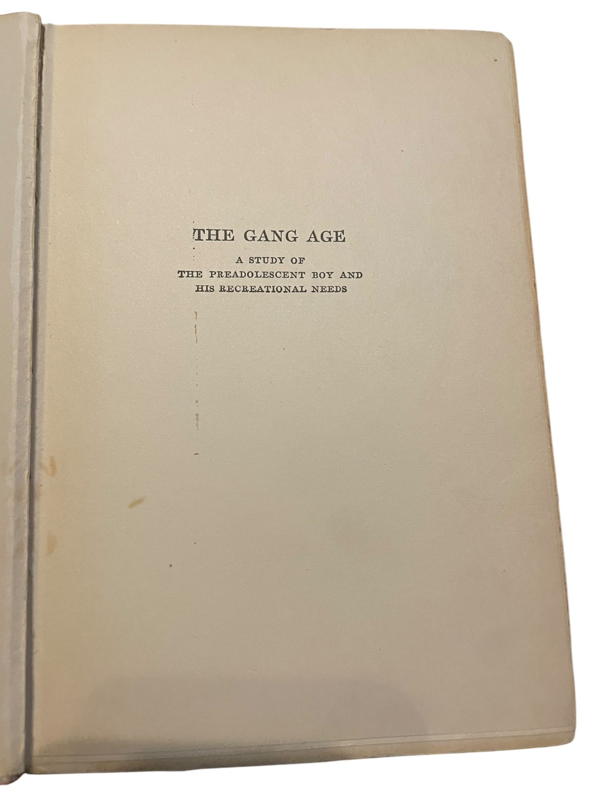 The Gang Age By Paul Hanly Furfey 1926 The Macmillan Company Hardcover