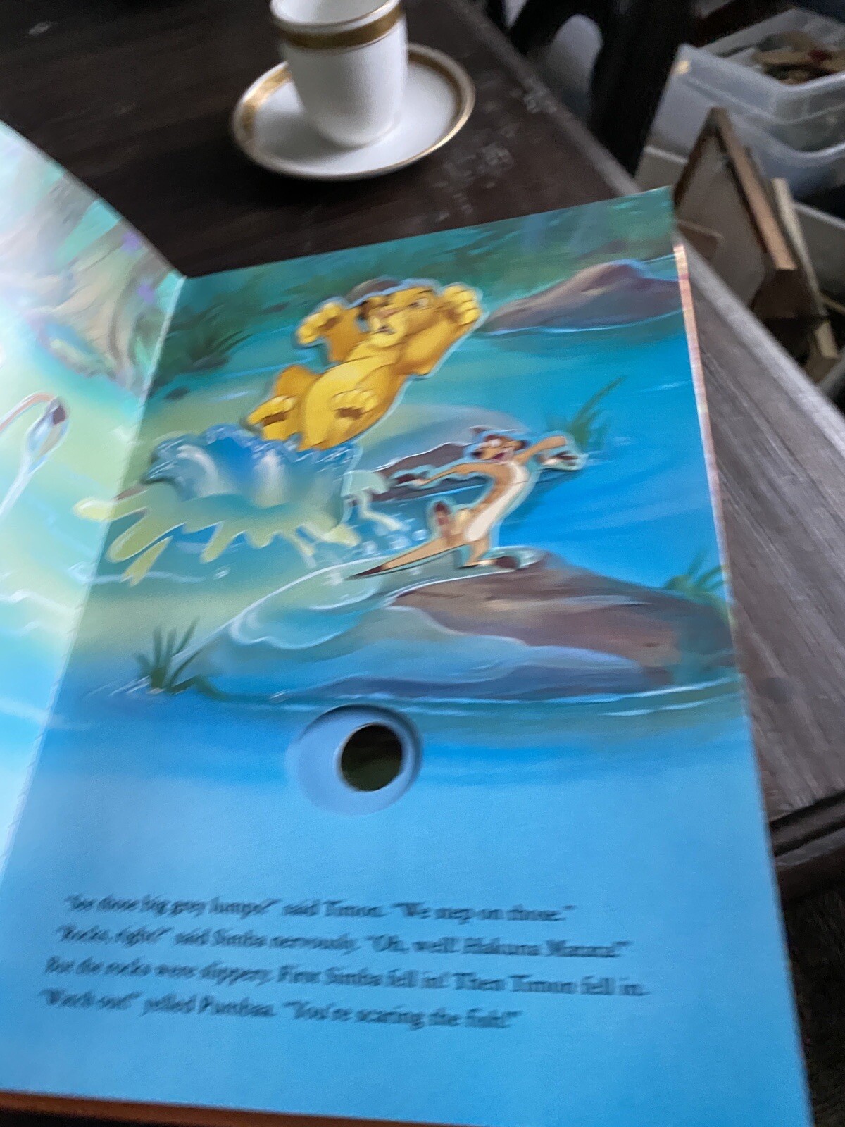 Lion King Simbas New Home Book Animated Moving Pictures 1994 90s Disney Vtg
