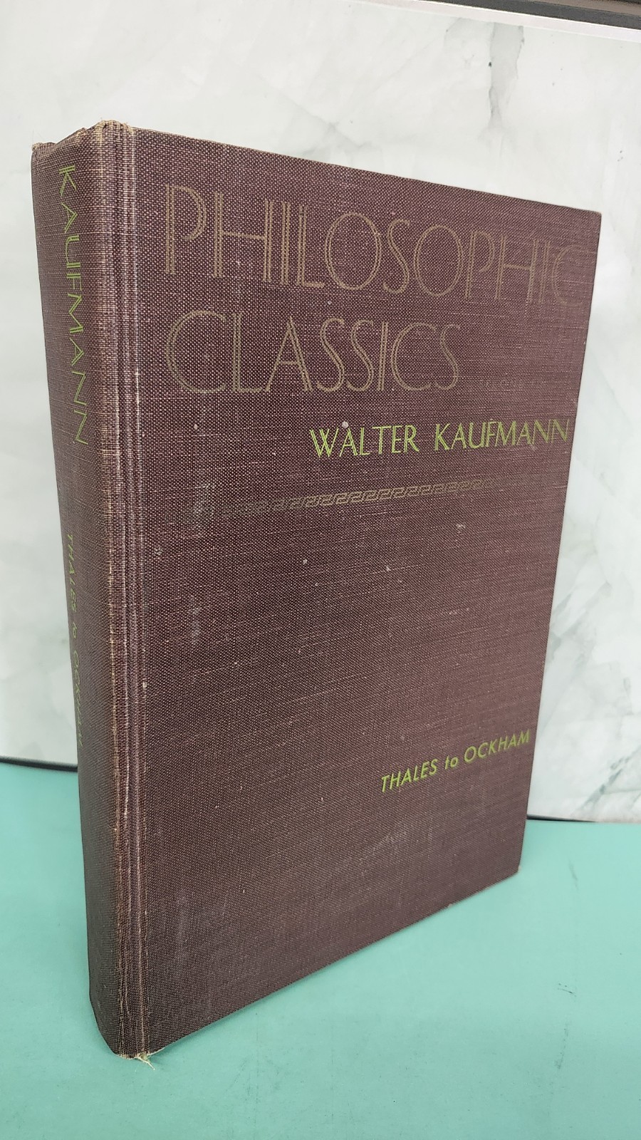 1968 HC Philosophic Classics Vol. 1: Thales to Ockham 2nd. Ed. by Kaufmann, Wa..