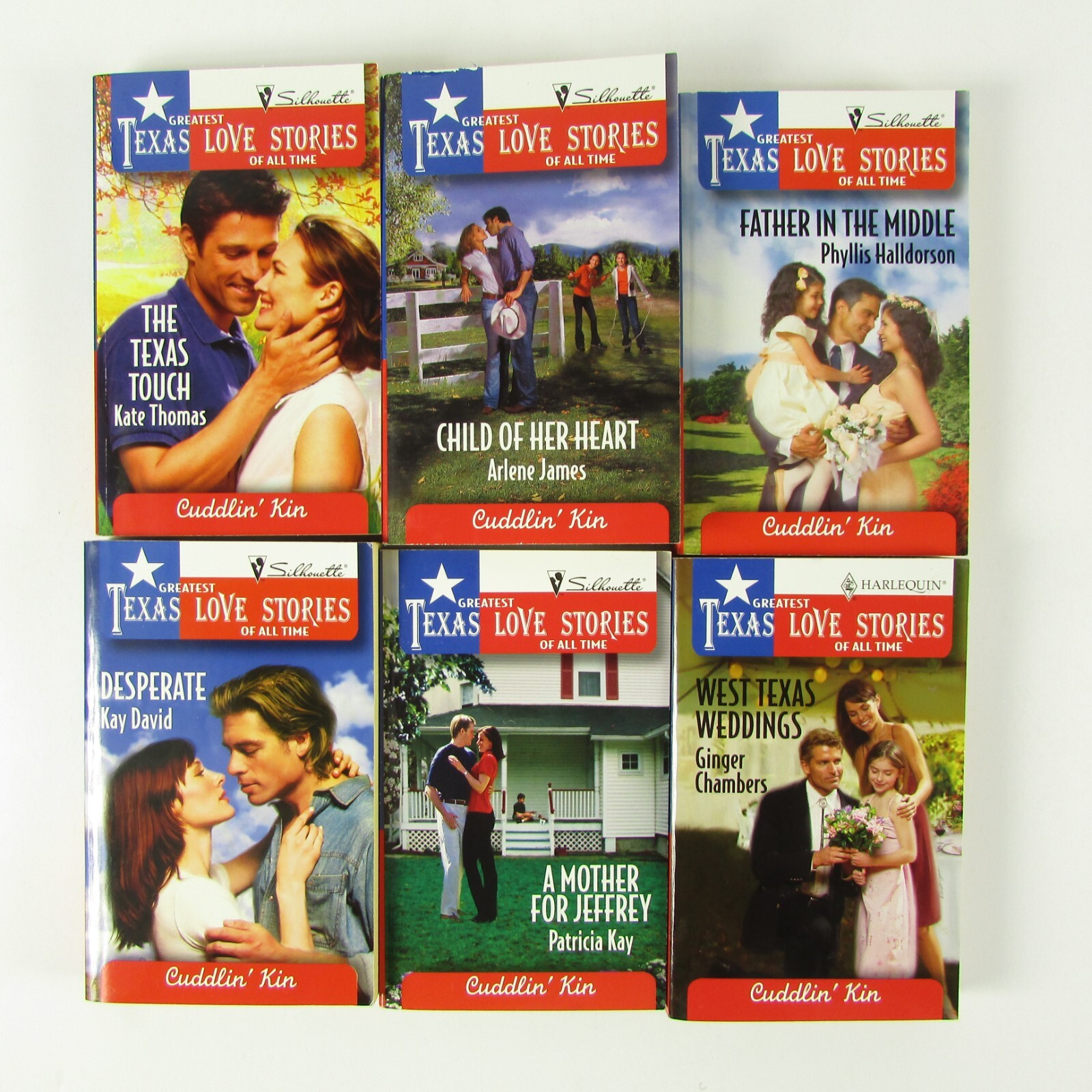 Lot of 6 Vintage Texas Love Stories Cuddlin ‚Kin Paperback Books