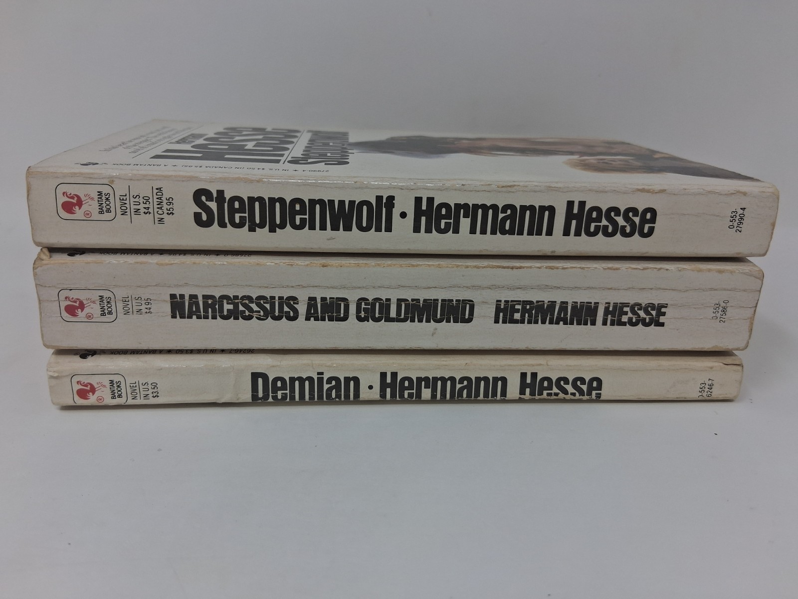 HERMANN HESSE 3 VINTAGE PB BOOKS: DEMIAN, STEPPENWOLF, NARCISSUS GOLDMUND BANTAM