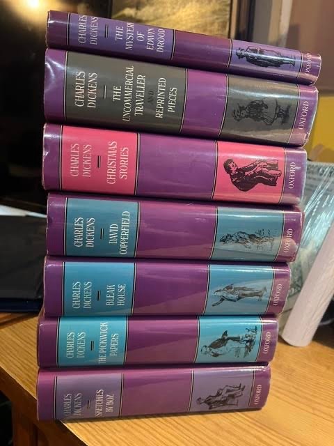 The Oxford Illustrated Dickens lot of 7 hardcovers. Like New-Free Shipping
