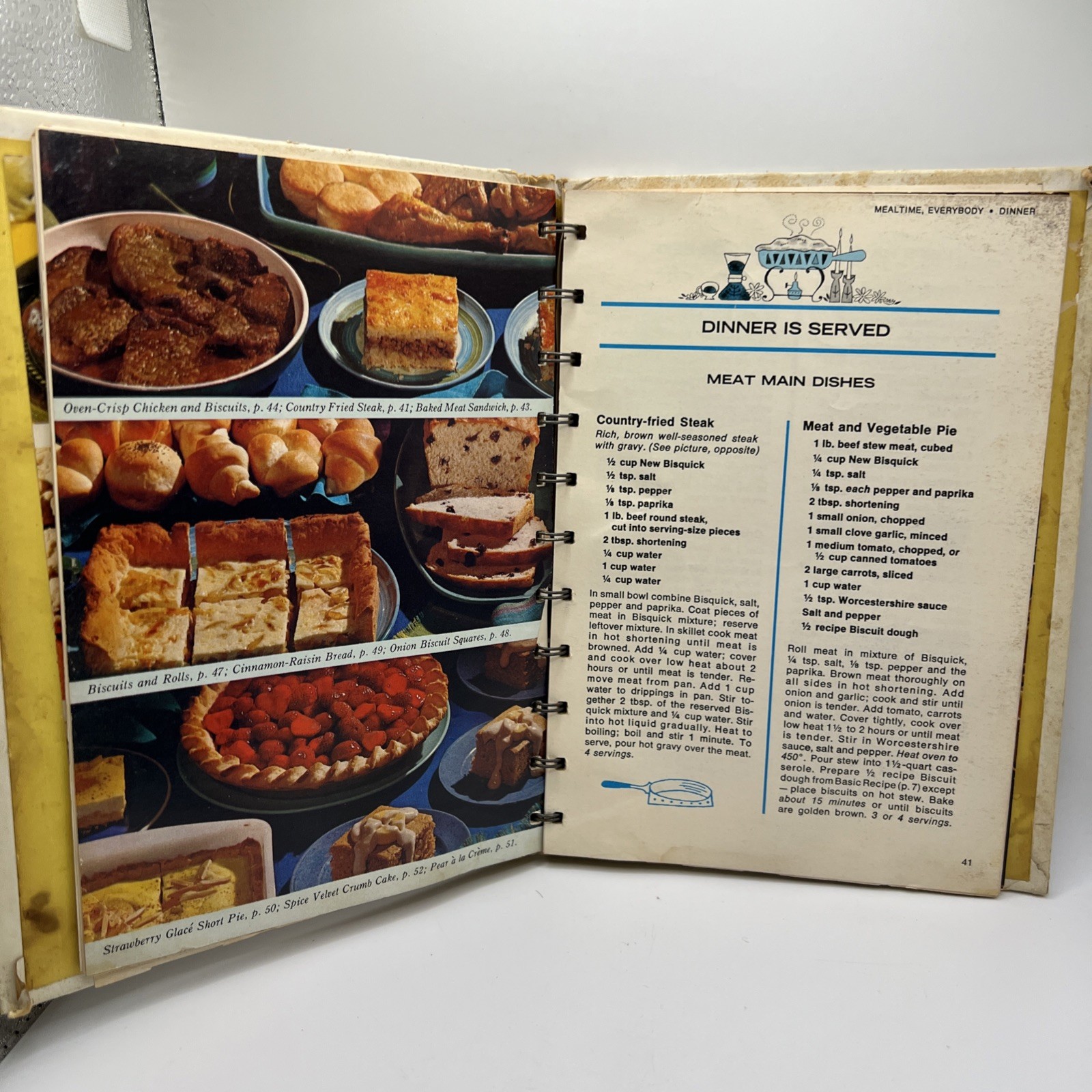 Vintage 1967 So Quick With New Bisquick Betty Crocker Spiral Bound Cookbook
