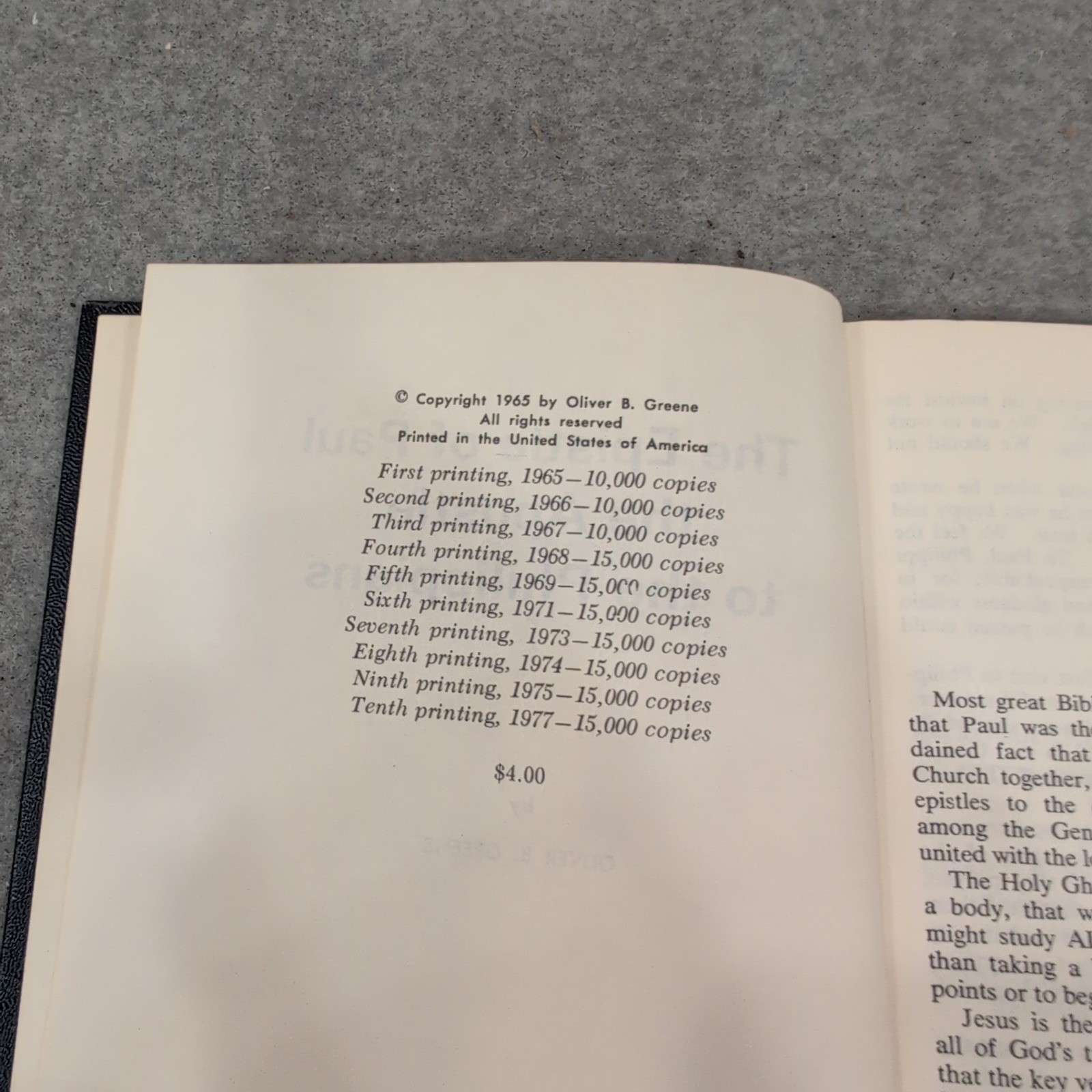The Epistle of Paul the Apostle to the Philippians Oliver B Greene 1977 VG