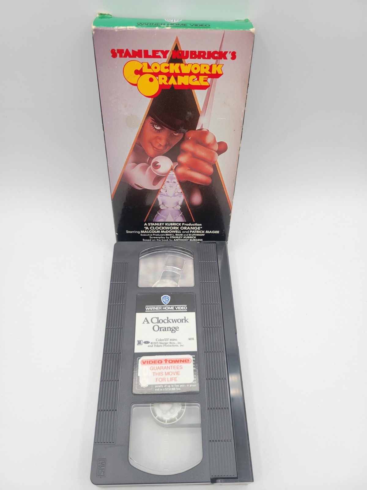A Clockwork Orange VHS & Book Ballentine Paperback 1970s Stanley Kubrick’s