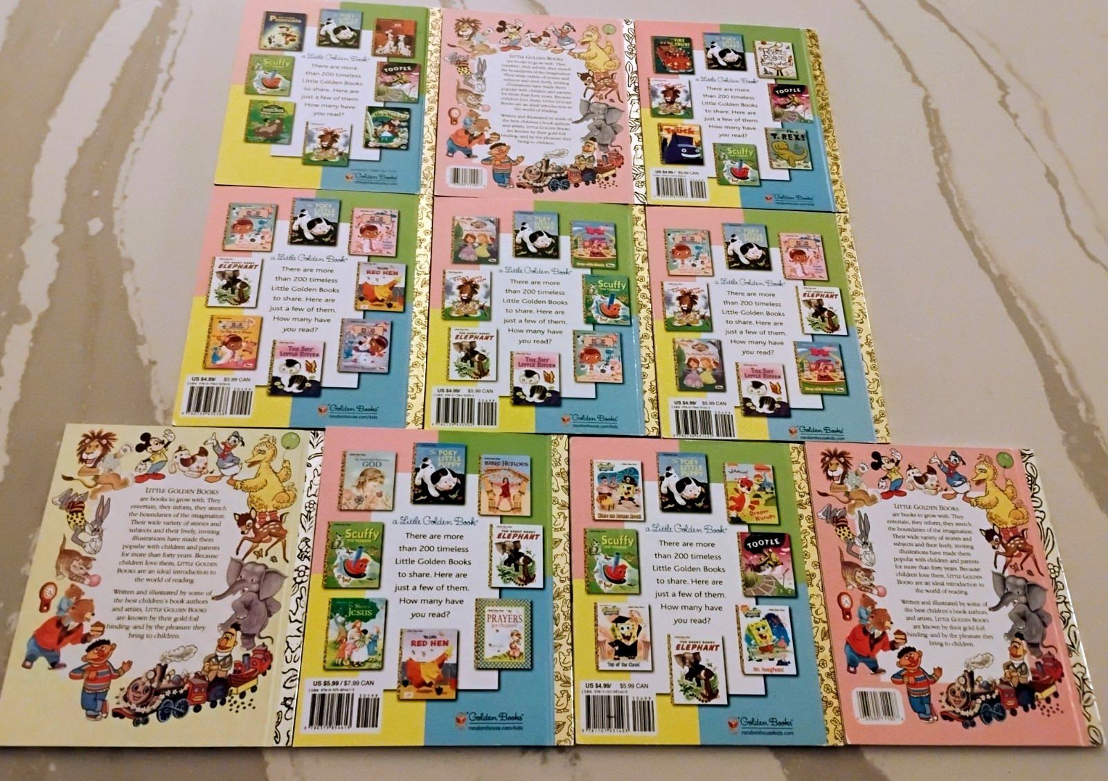 Little Golden Books – Lot of 10 mixed titles VG-LN Western Publishing