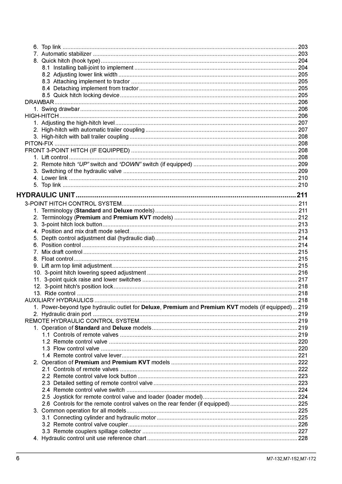 KUBOTA M7132 M7152 M7172 TRACTOR OPERATORS MANUAL – SPIRAL BOUND – TOUGH COVERED