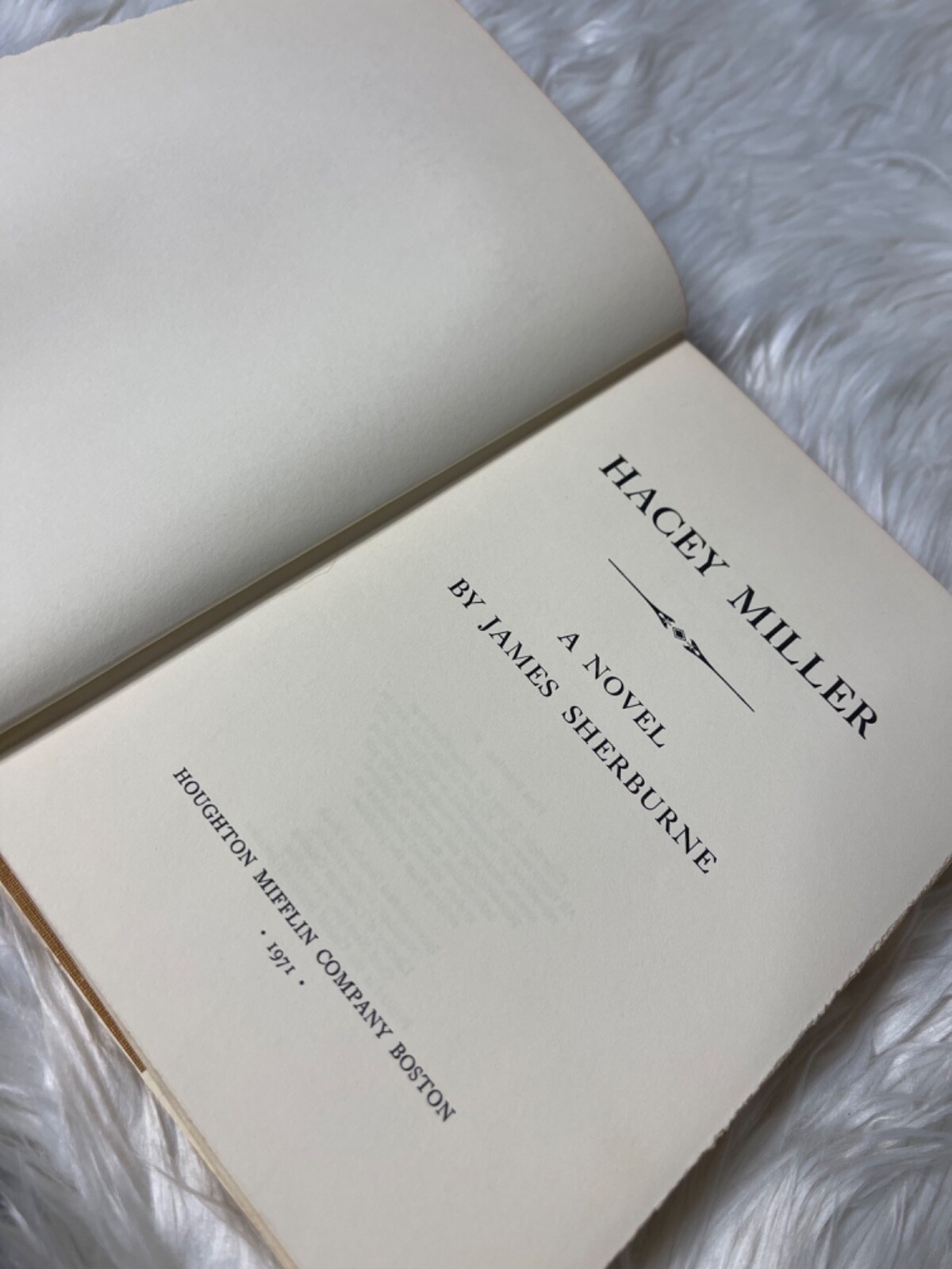 HACEY MILLER By James Sherburne – Hardcover *Good Condition*
