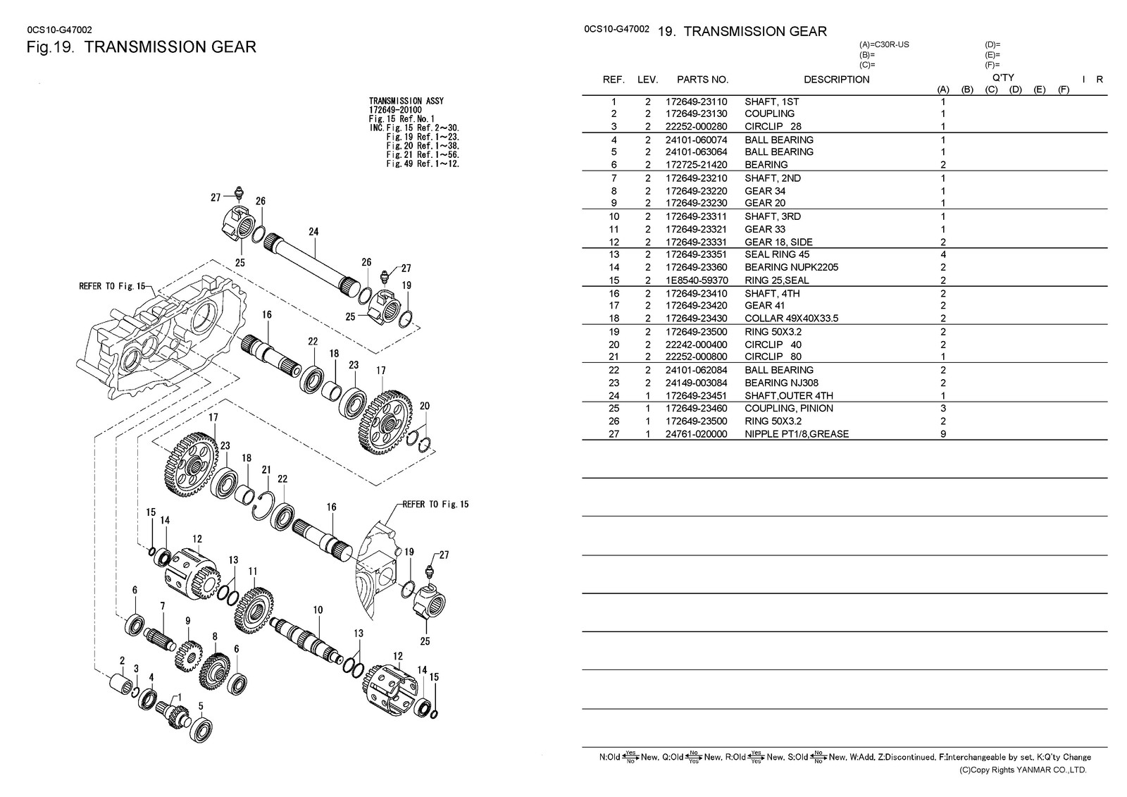 YANMAR Crawler Carrier CR30R-US Parts Catalog Manual 2012 – WIRE BOUND – COVERS