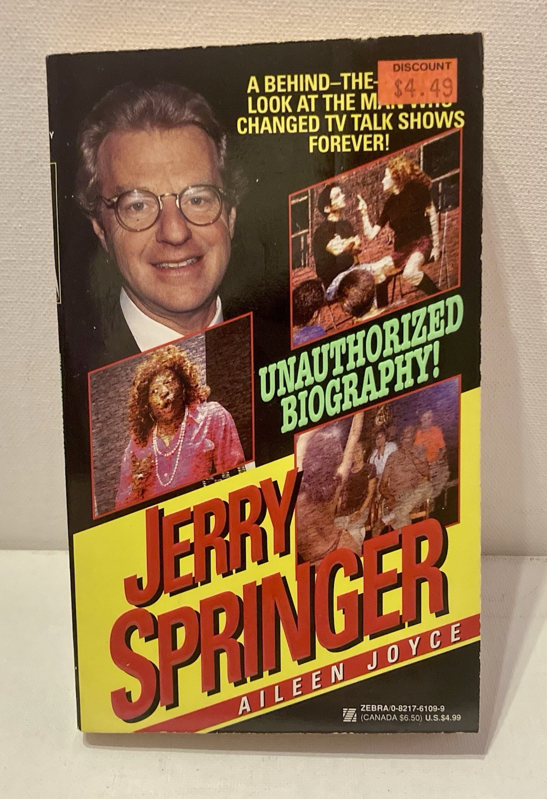 RARE Jerry Springer Unauthorized Biography 1998 First Edition Paperback Book