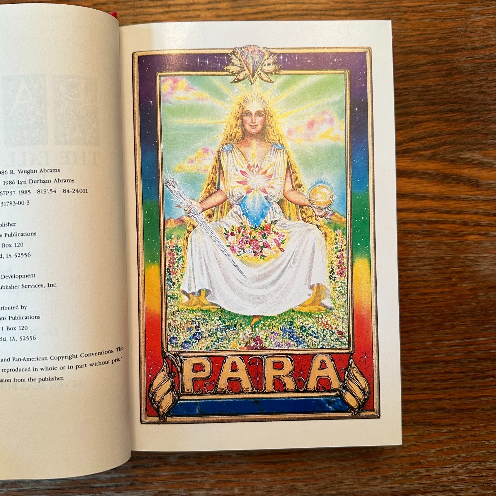 Para by R. Vaughn Abrams 1986 Seven Suns New Age Occult Rare Hardcover VG-