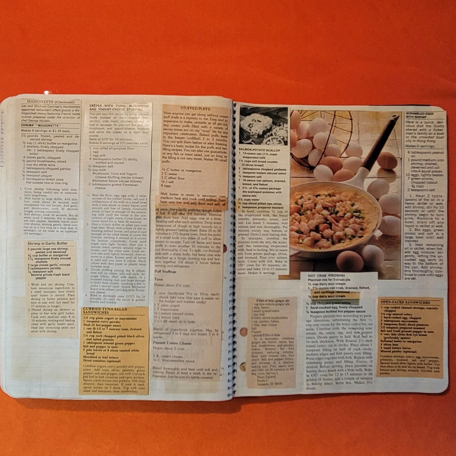 VTG My Recipes CookBook with Handwritten Recipes and Clippings approx 112 pages