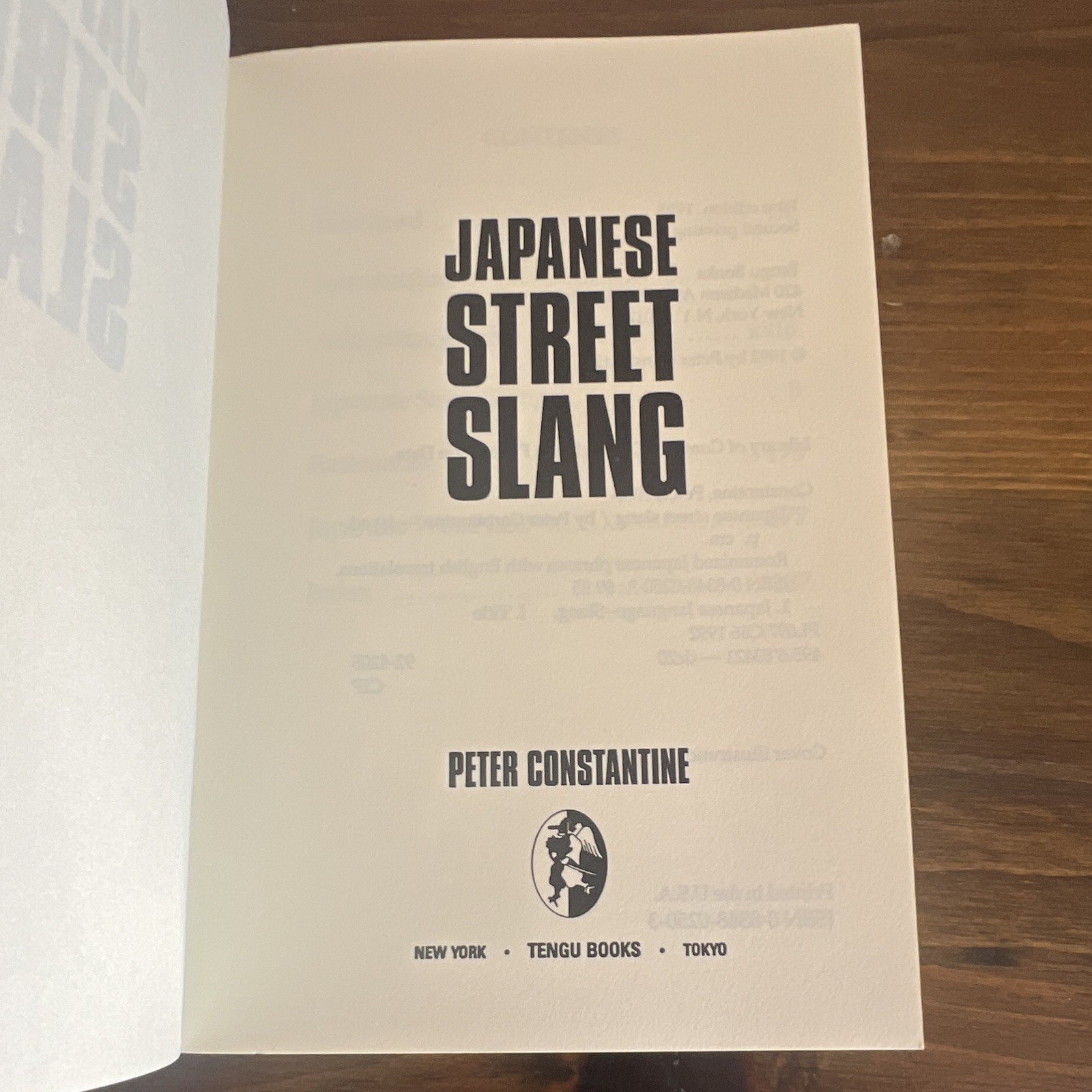 Japanese Street Slang Peter Constantine 1992 1st Edition 2nd Printing Book Dict