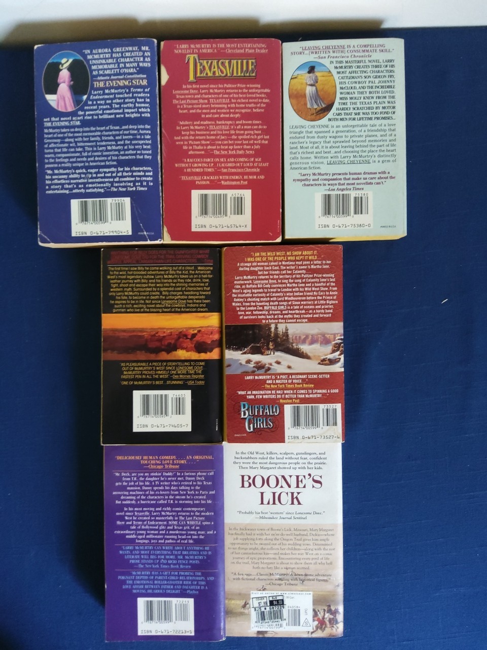 Lot of 7 – Larry McMurtry – Paperback Books