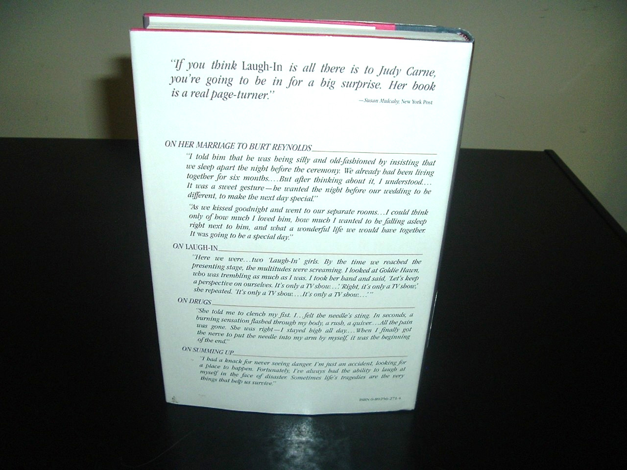 Laughing on the Outside Crying on the Inside Judy Carne 1985 First Edition HC