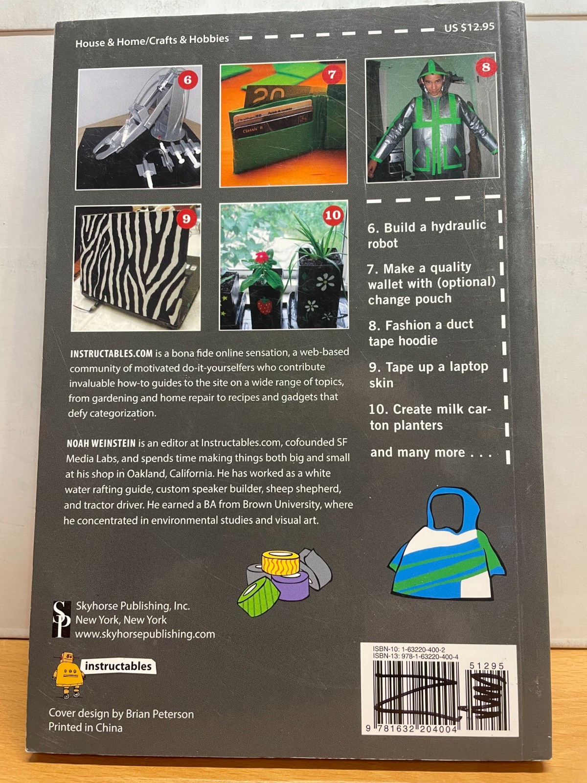 Practical Duct Tape Projects Noah Weinstein Skyhorse Pub Crafts Hobbies Gag Gift