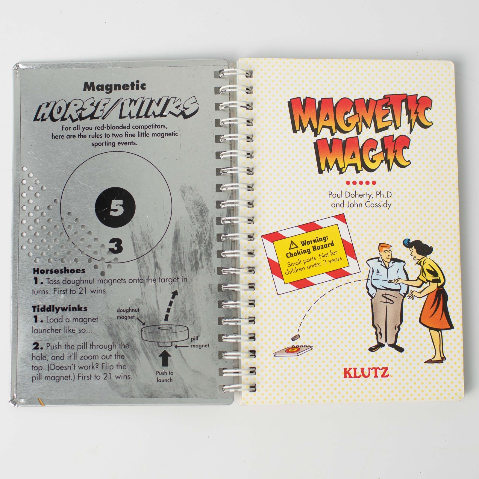 Klutz Magnetic Magic Book Paul Doherty John Cassidy Spiral Activity Science Book
