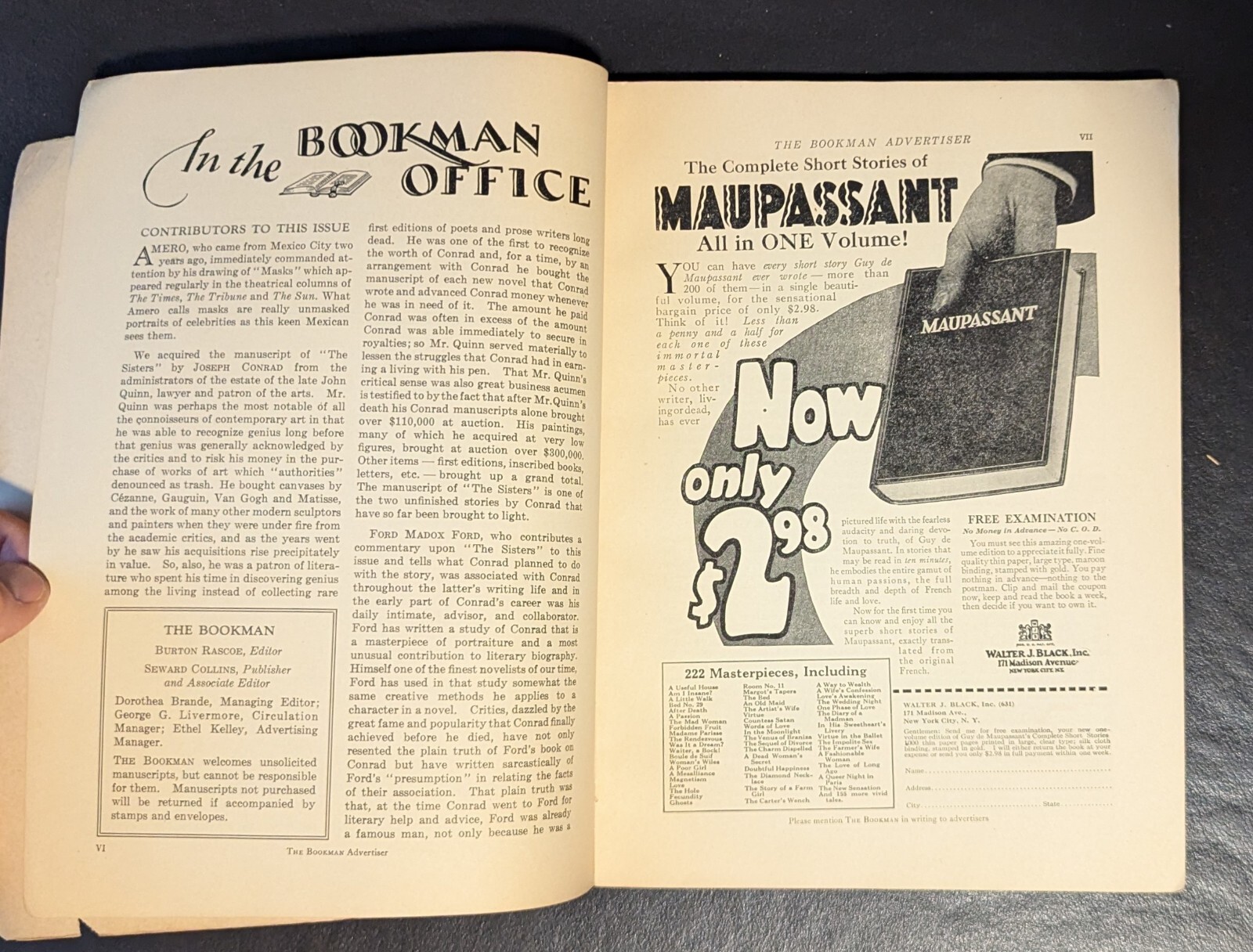 The Bookman Literacy Magazine Lot of 8 – 1921, 1923, 1926, 1928, 1930