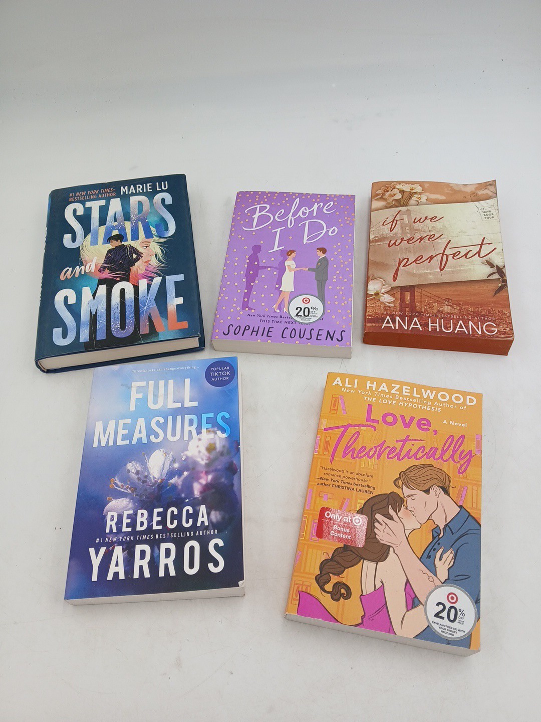 Romance Paperback Lot of 5 Full Measures Rebecca Yarros Ali Hazelwood Ana Huang