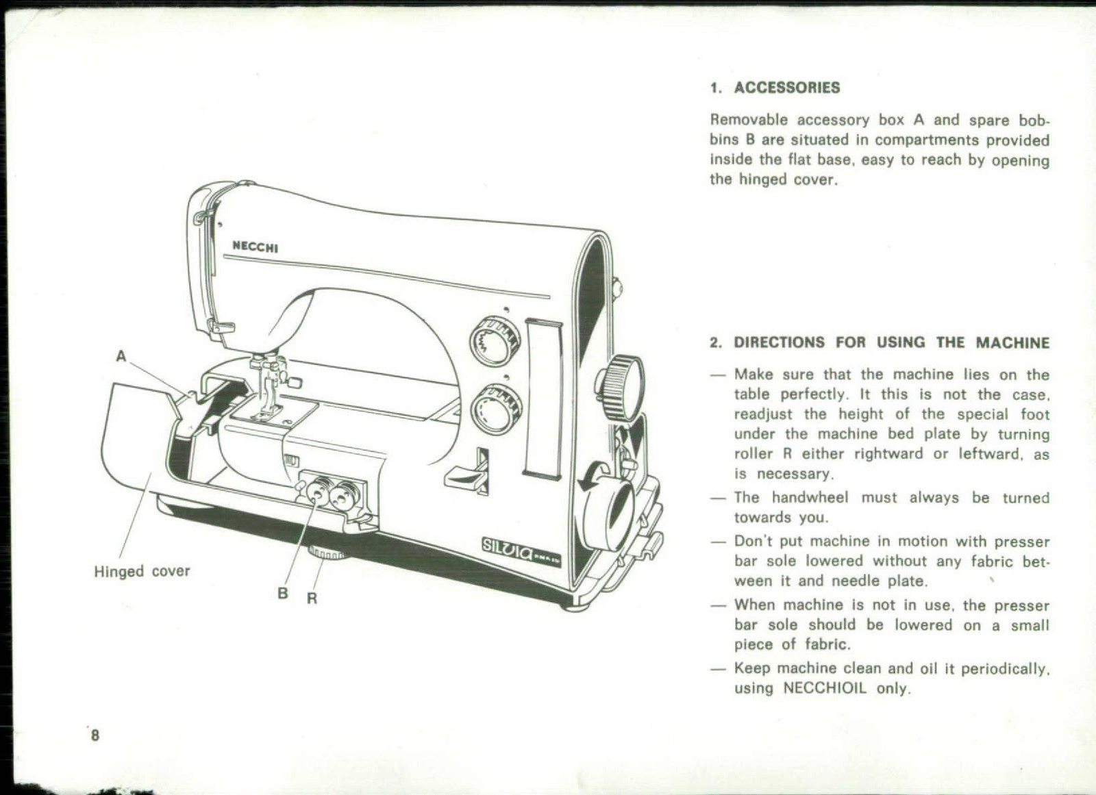 NECCHI Silvia Multimatic 584 Maximatic 586 Instruction Manual – WIRE BINDER