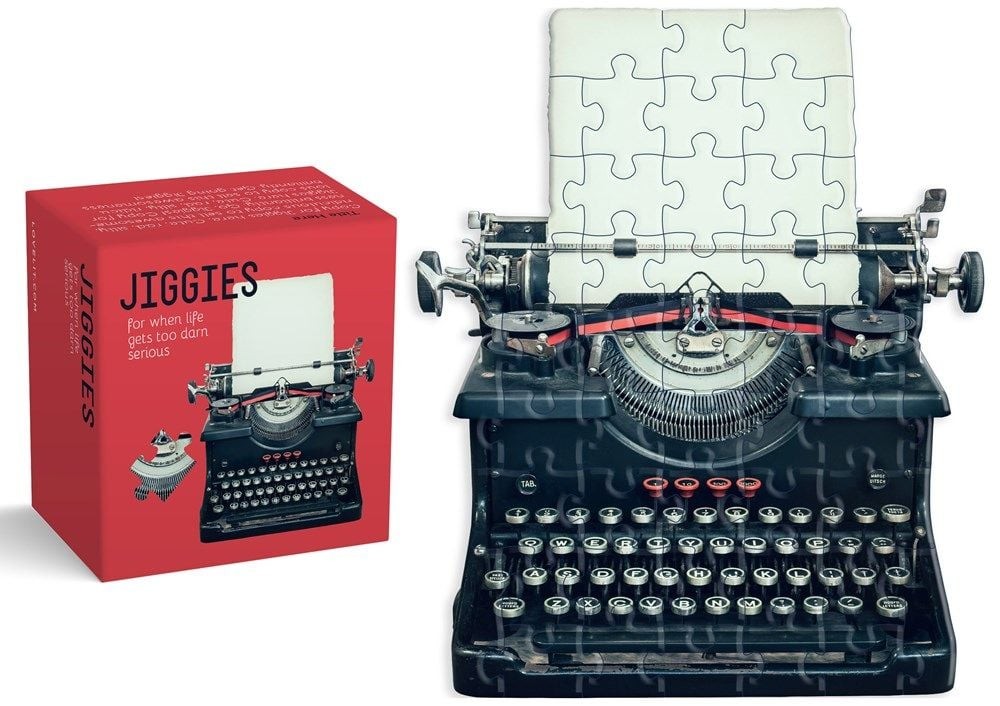 Typewriter Jiggie: Die-Cut 86-Piece Jigsaw Puzzle by Gibbs Smith Publisher
