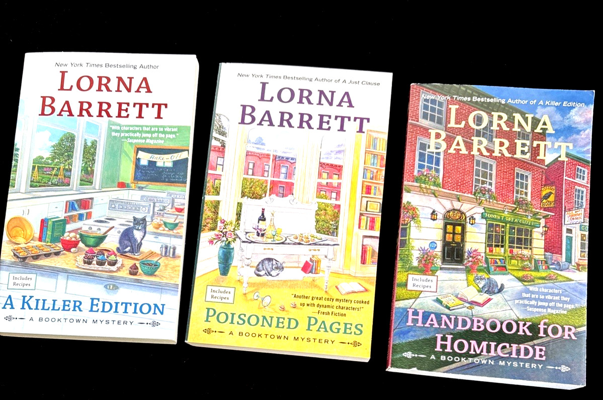 Lot of 13 Lorna Barrett AKA Lorraine Bartlett A Booktown Mystery Cozy Mysteries