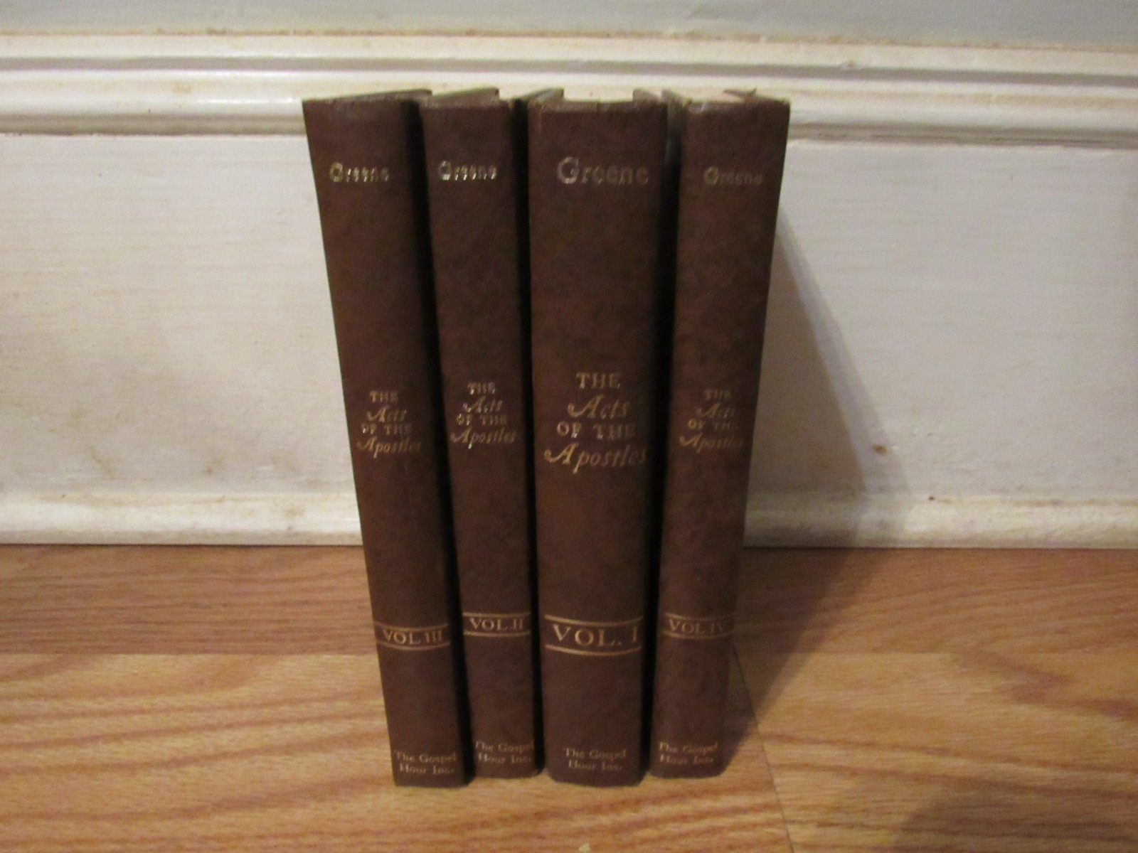 THE ACTS OF THE APOSTLES BY OLIVER B. GREENE Complete Set in 4 Volumes HC NICE!