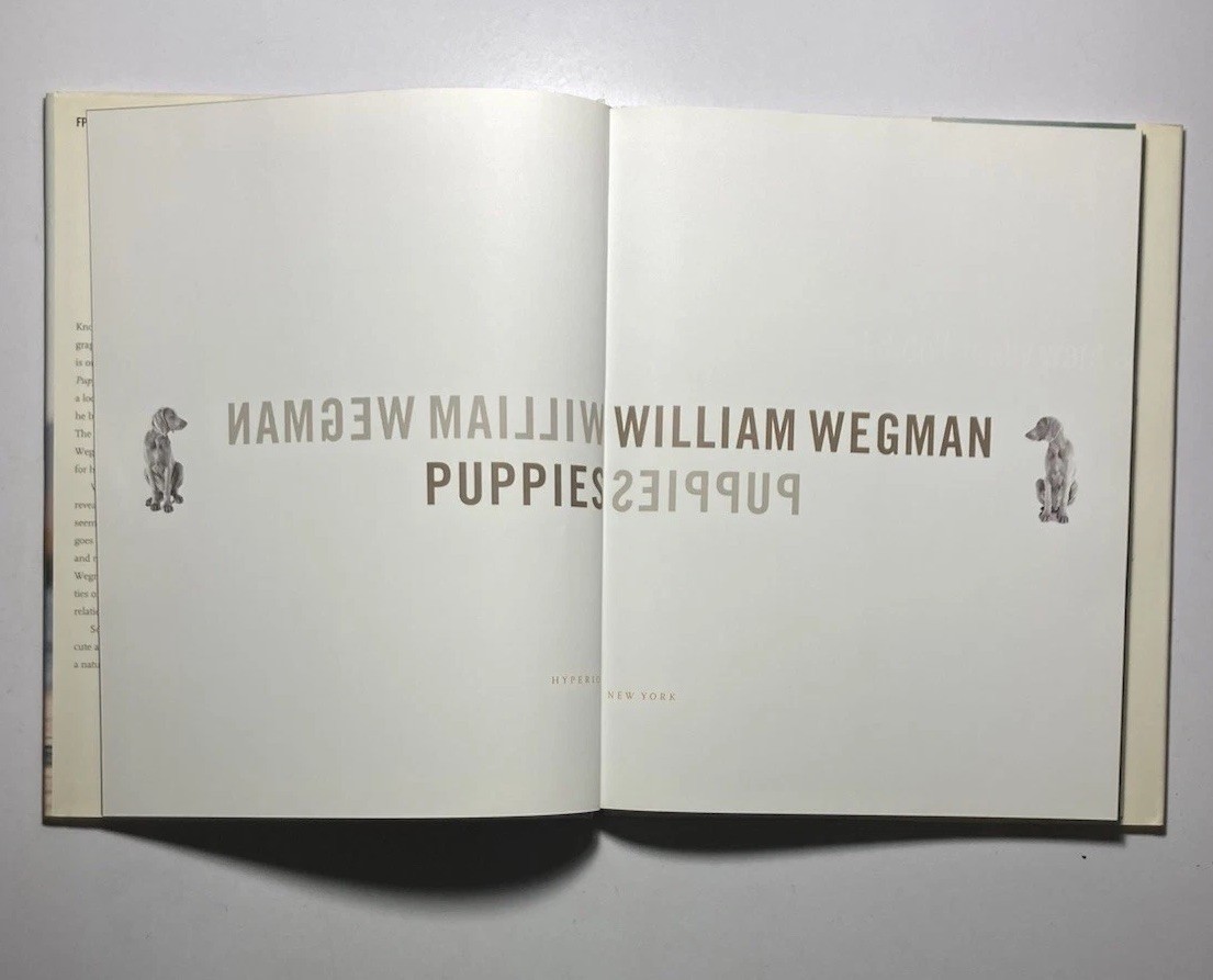 WILLIAM WEGMAN Lot of 2 First Edition Hardcovers: “CINDERELLA” & “PUPPIES”