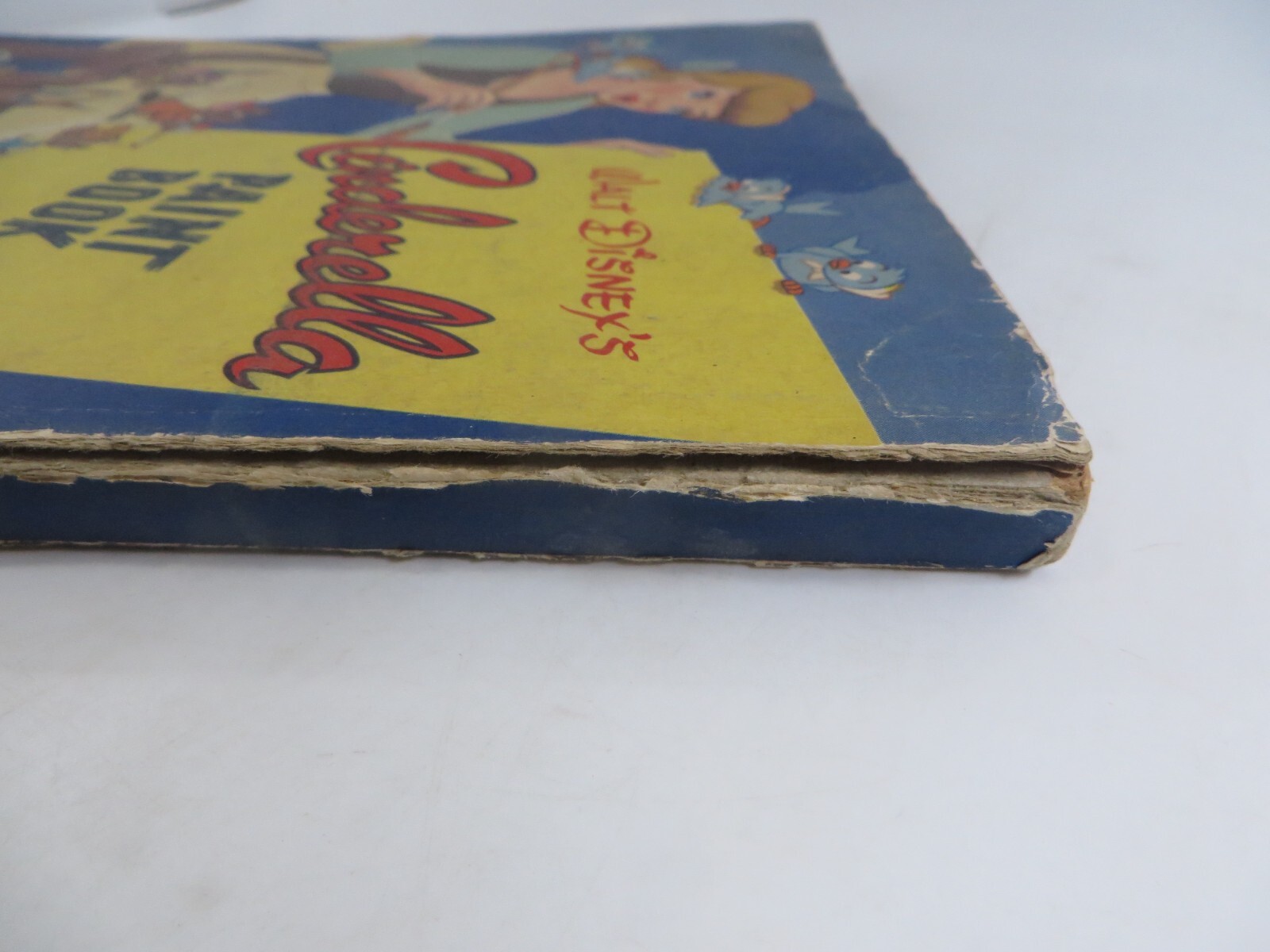 Vintage 1950 Walt Disney CINDERELLA Paint Coloring Book Whitman Publishing RARE