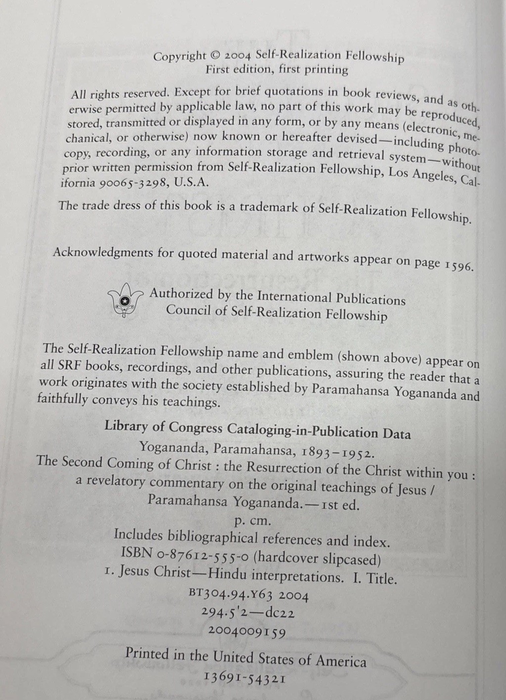 Second Coming of Christ & Bhagavad Gita By Paramahansa Yogananda Slipcases Good