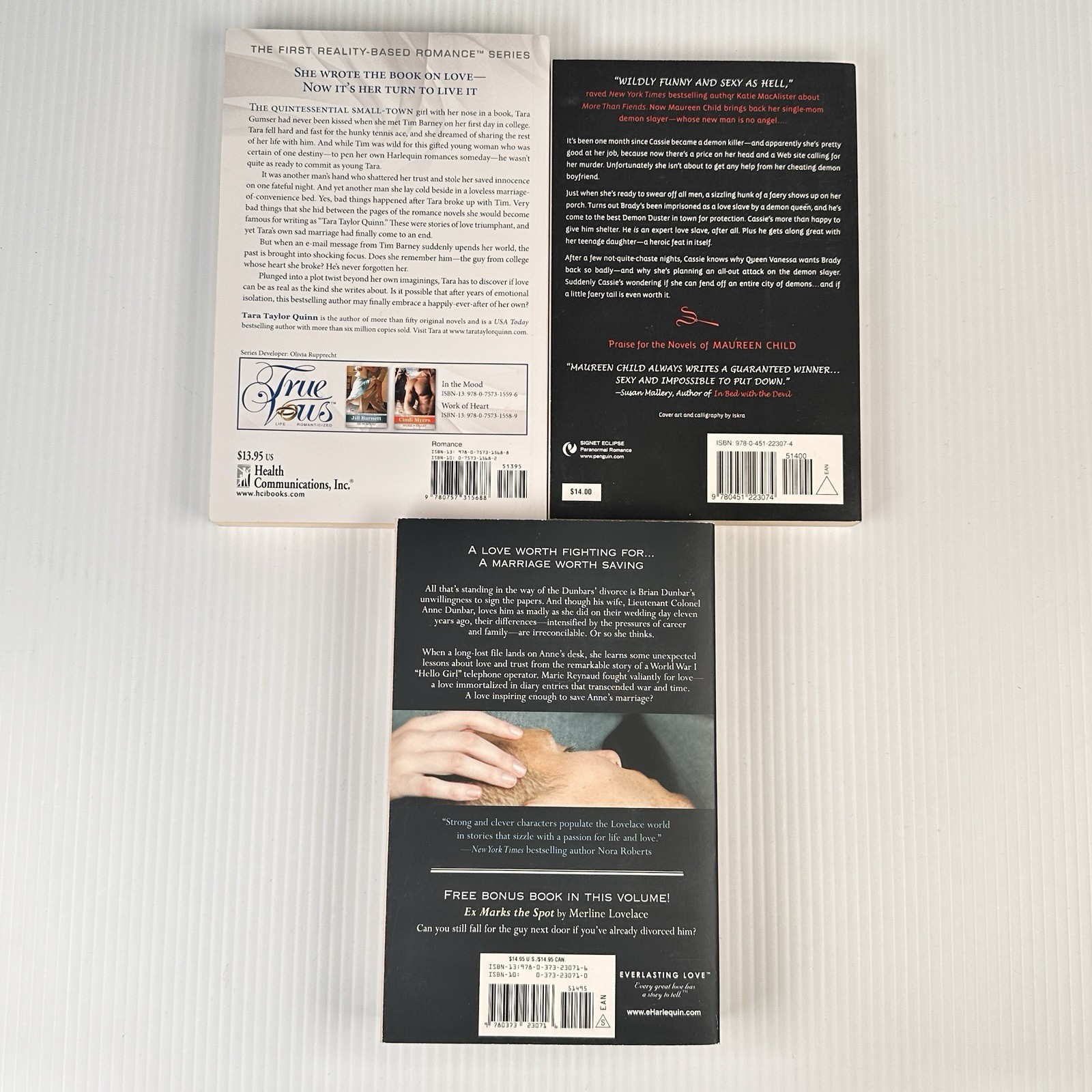 3x Romance Novels Paperback Multiple Titles And Authors
