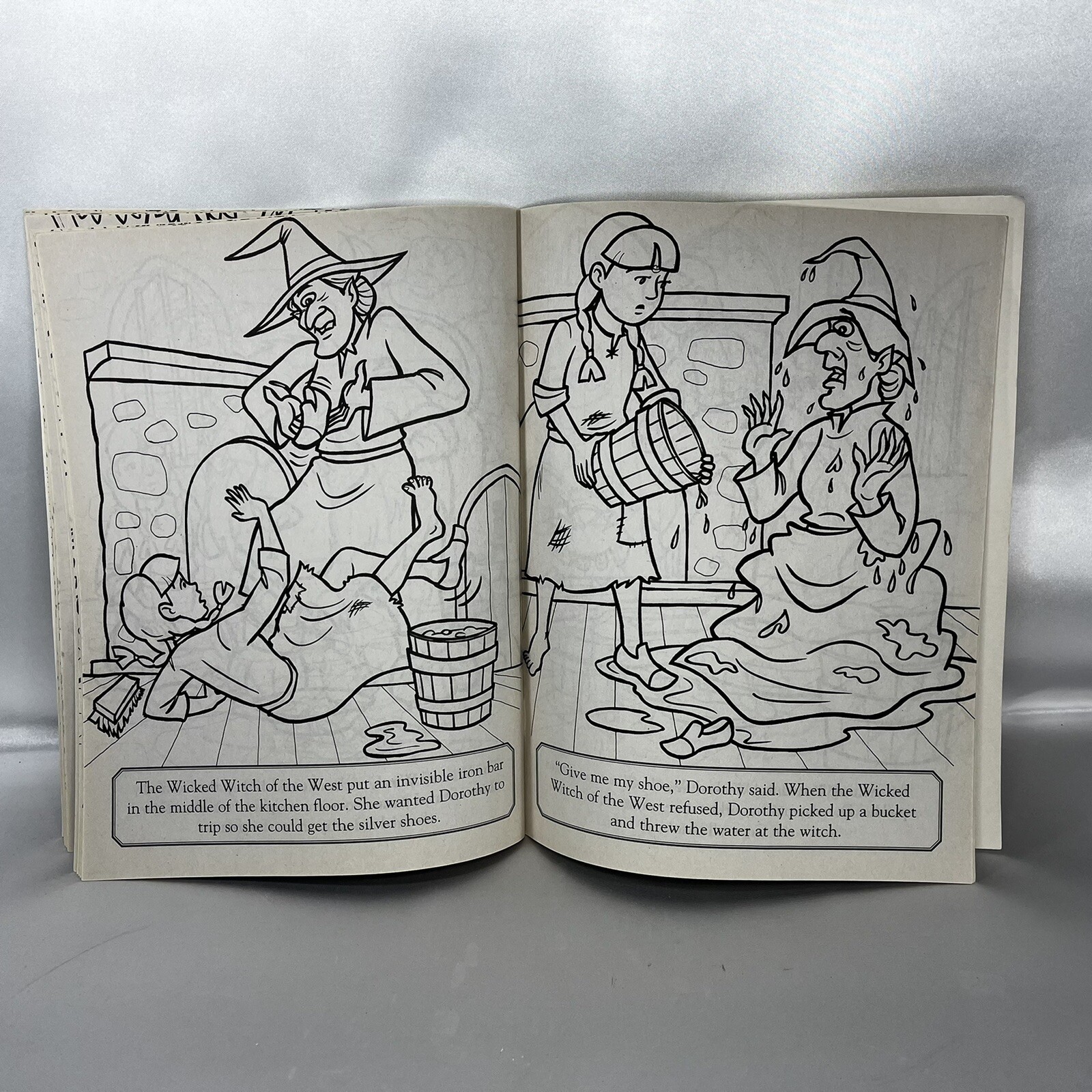 The Wizard Of Oz Coloring Story Book 4 Sheets Color Stickers