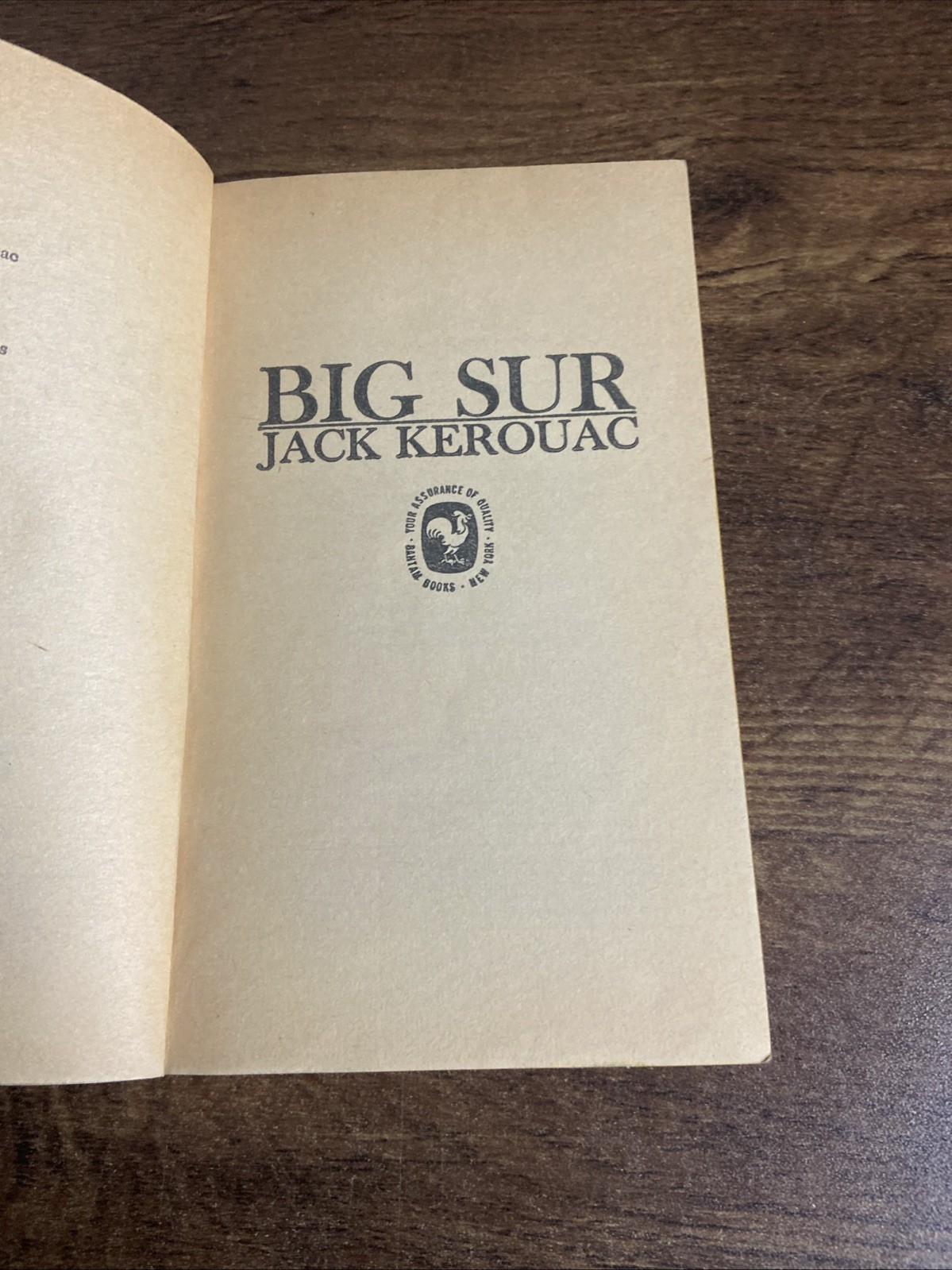1963 – Jack Kerouac ‚Big Sur‘ paperback PB 1st Bantam Books Printing