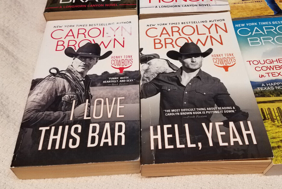 Lot of 7 PB Bks By Carolyn Brown Romance SERIES: LONGHORN CANYON, HAPPY, TEXAS