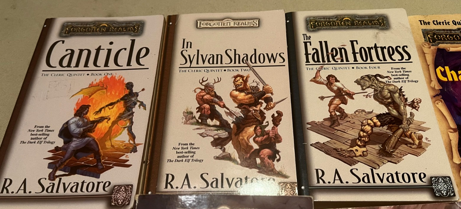 R. A. Salvatore Lot of 18 PBs HC Forgotten Realms DRIZZT Cleric LEGACY Demon