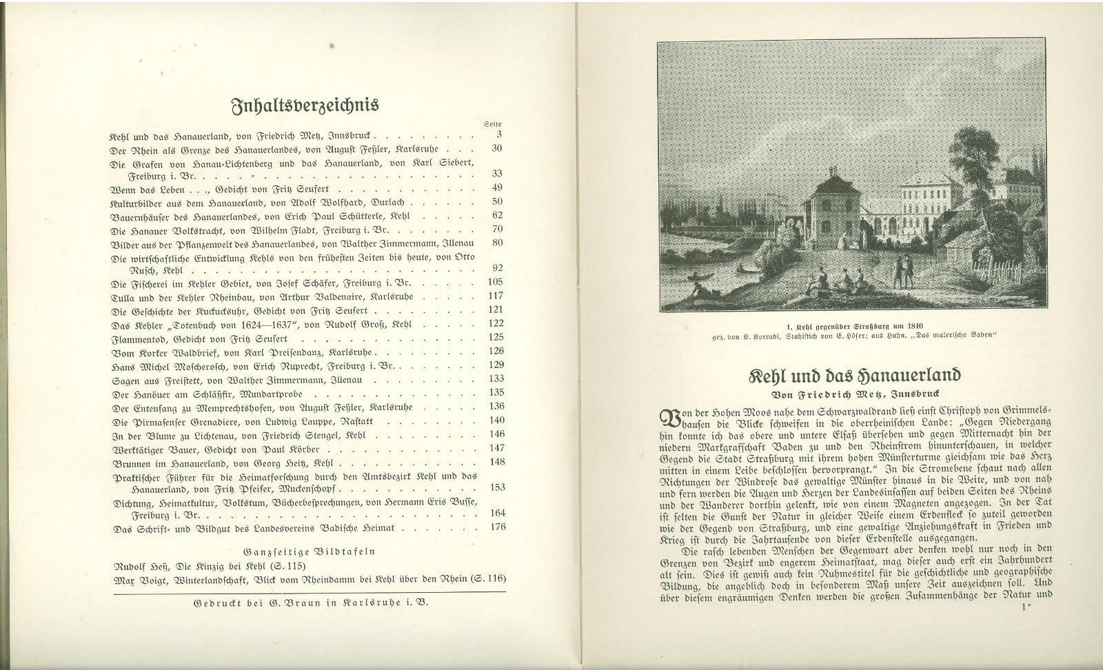 Kehl und das Hanauerland 1931