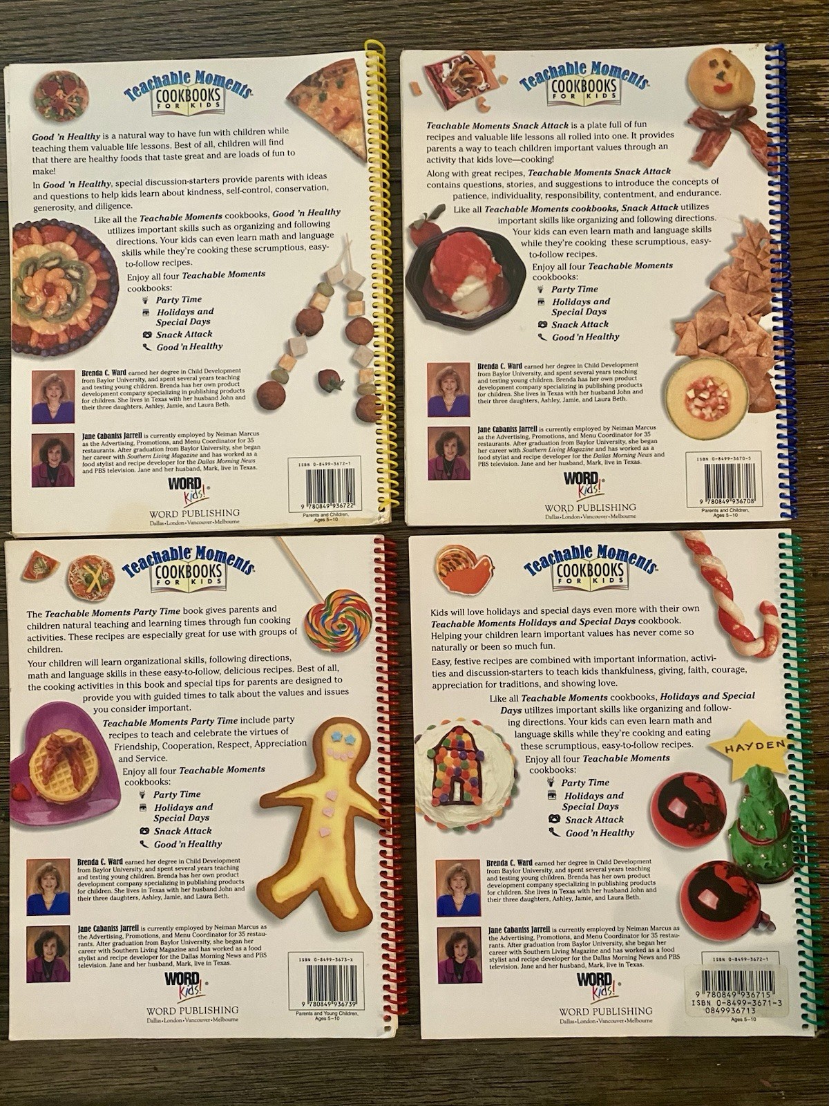 Vintage Teachable Moments Cookbooks for Kids Book Bundle Lot Homeschool Learn
